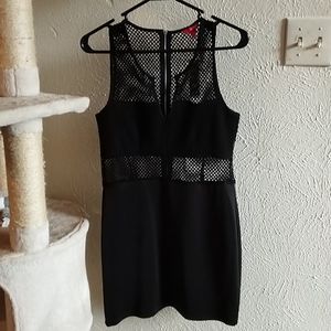 NWT Bongo M black net cutout bodycon mini dress